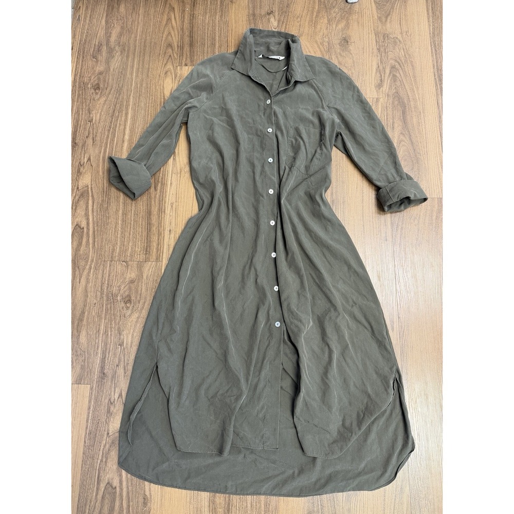 Zara Shirt Button Down Dress Parisian 90s Minimalist Capsule Layering London